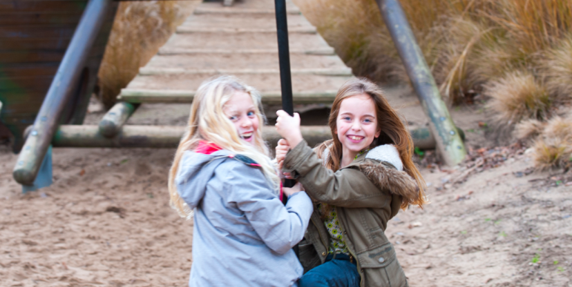 Kinderen in speeltuin